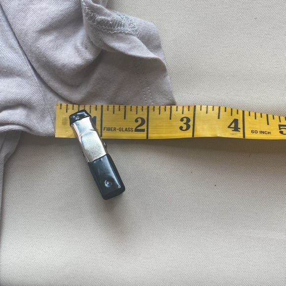 White V-Neck Top with Leopard Pocket - Picture 9 of 11